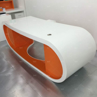 Table de bureau moderne incurvée avec 2 chaises Table Ceo Boss Creative Orange Goggle Office Table Design Ideas