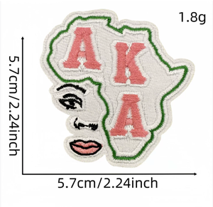Parche de dibujos animados de parches de hierro bordados de <span class=keywords><strong>Hermanas</strong></span> verde rosado - Product Image 4