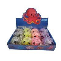 Balles anti-stress pour adultes, jouets moelleux en forme de boulettes mignonnes, à thème animal, balles lumineuses à presser, balles LED Slime