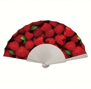 Abanicos Plegables de Bambú Vintage Multicolor, Tallados con Diseño de Corazón y Técnica Pintada, Regalo para Bodas, Fiestas y Cumpleaños - Product Image 5