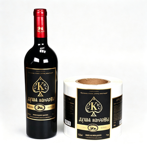 Etiquetas Personalizadas para Botellas de <span class=keywords><strong>Vino</strong></span> con Lámina Dorada - Pegatinas Adhesivas de Papel Negro Mate con Estampado en Caliente para <span class=keywords><strong>Merlot</strong></span>, Cabernet y <span class=keywords><strong>Vino</strong></span> Tinto - Product Image 1
