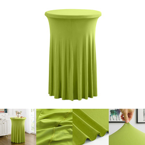 Round Spandex Cocktail Tablecloths with Skirt Cocktail Round <b>Table</b> Cover Spandex Stretch <b>Square</b> Tablecloth Skirt for <b>Table</b> <b>Bar</b> - Product Image 3