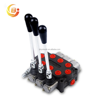 Válvula de Control Direccional Hidráulica Monobloque Manual de 3 Palancas Junbao ZD-L102-3, 40Lpm, 315Bar, para Tractor y Cargador, Venta al Por Mayor