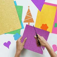 Papier pailleté couleur, papier cartonné scintillant, faible MOQ, échantillon disponible, impression personnalisée pour emballage de marque et décoration