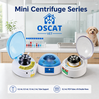 Mini centrifugeuse vétérinaire OSCAT, centrifugeuse de laboratoire de paillasse, équipement vétérinaire pour la préparation d'échantillons en clinique vétérinaire, rotor de tube