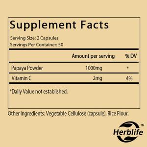 Cápsulas de Enzimas de Papaya Orgánicas y Papaina, Productos Naturales de Venta Caliente OEM/ODM - 500mg 100 Cápsulas, Apoyo Digestivo - Product Image 2