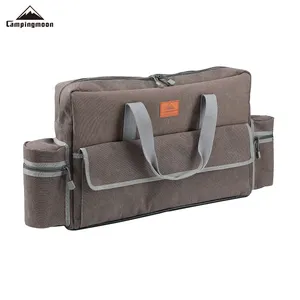 CAMPINGMOON Outdoor Oversize Multi-Function Camping Gears Picnic Barbecue Portable Handles Canvas Storage Bag