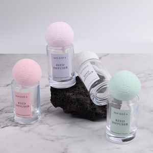 Reed <b>Diffuser</b> Set 80ml Glass Round Long Lasting <b>Aroma</b> For Home Hotel Use - Product Image 2