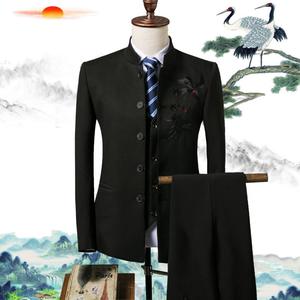 جاكار صنع في الصين بالجملة مصمم رجال الأعمال طقم مخصص ترفيه الرجال بدلات فاخرة 2 قطعة - Product Image 3