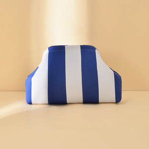 Large Capacity Portable Striped PU Makeup Bag Custom Logo Waterproof Durable <b>Cosmetic</b> <b>Storage</b> for Women Girls - Product Image 3