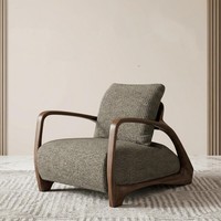 Nouvelle chaise décontractée en noyer noir de style chinois, avec accoudoirs, esthétique Dynastie Ming et Dynastie Song, pour mobilier de maison