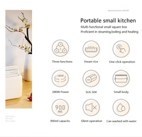 Mini poêle électrique de 1,0 L à prix d'usine avec revêtement antiadhésif, portable pour le bureau, l'extérieur ou la maison, facile à utiliser