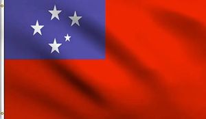 Livraison rapide 3x5ft Polyester <span class=keywords><strong>Prix</strong></span> bon marché National Samoa imprimer drapeau personnalisé avec deux œillets - Product Image 6