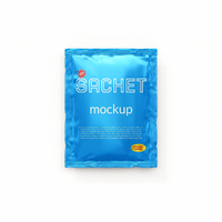 Sachet d'emballage pour masques cosmétiques thermoscellé sur trois côtés, finition mate, en plastique, pour masques faciaux d'été