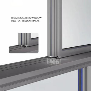 Fenêtres pour photos au design rustique minimaliste Fenêtres coulissantes en aluminium à double vitrage avec impact d'ouragan - Product Image 2