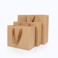 Sac fourre-tout en papier kraft brun de luxe, écologique, biodégradable, avec logo personnalisé, fond plat renforcé, large poignée en nylon, idéal pour les boutiques et les cadeaux