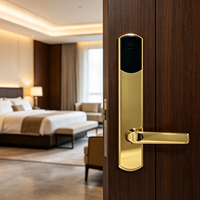 Cerradura Electrónica para Habitaciones de Hotel, Color Dorado, de Alta Seguridad, Fabricada en China, Venta Directa de Fábrica, SUS 304