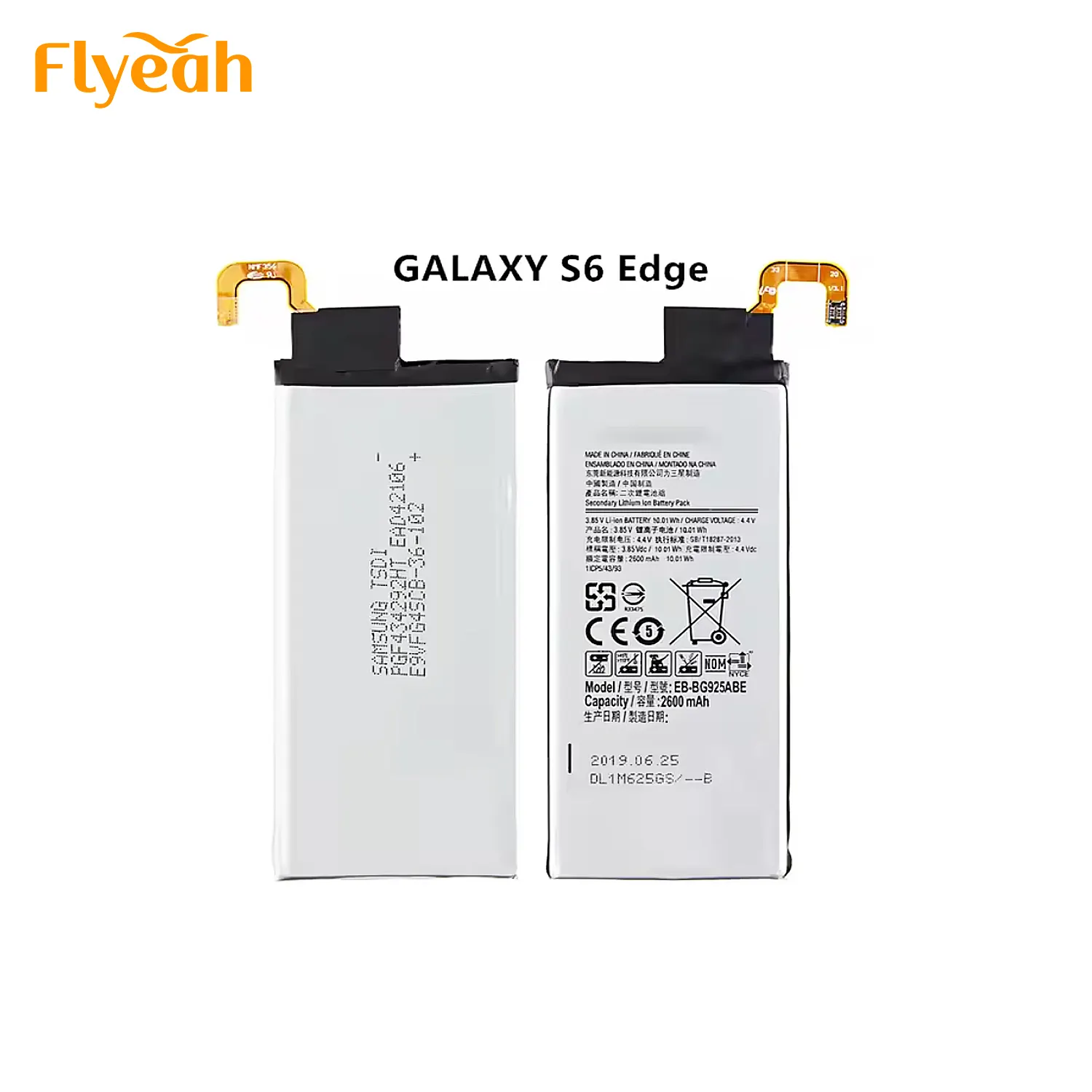 Ban đầu EB-BG925ABE EB-BG925ABA 2600mAh Pin cho Samsung Galaxy S6 cạnh g9250 G925 g925fq G925F g925s g925v di động pin 11