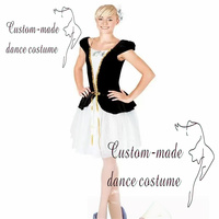 Nouvelle robe de ballet en velours pour filles, costume de scène pour filles