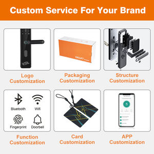 Serrure de porte intelligente pour hôtel, système de sécurité électronique, lecteur de carte numérique IC, télécommande par application TUYA, pour appartements - Product Image 6