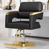 Fauteuil de Barbier Professionnel en Métal avec Fonction Inclinable et Réglage de la Hauteur - Mobilier de Salon en Gros