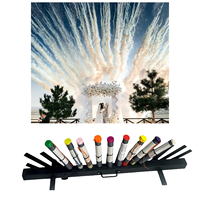 Système de tir de feux d'artifice en forme d'éventail, 15 coups, lanceur pyrotechnique, pour scène de mariage, poudre de fumée colorée, pour événements et célébrations