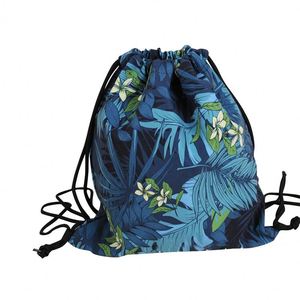Sac à cordon personnalisé avec impression de logo, imperméable, en polyester et nylon, pour le sport - Product Image 5