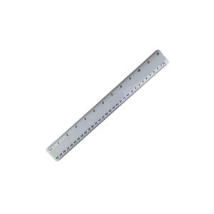 Righello per bambini in plastica trasparente 30cm 12 pollici rettilineo metrico di facile lettura pollici misure centimetriche uso ufficio a casa scuola - Product Image 1