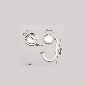 Portable pliant métal sac à main <span class=keywords><strong>cintre</strong></span> crochet femmes Bling diamant pliable sac à main crochet Table <span class=keywords><strong>cintre</strong></span> <span class=keywords><strong>support</strong></span> - Product Image 5