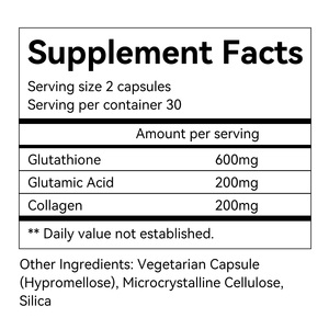 Cápsulas Blanqueadoras de Glutatión 1000mg OEM al por Mayor, Glutatión Reducido, Mezcla de Vitamina C y Colágeno, Fábrica de Marca Privada - Product Image 2