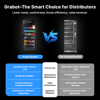 Distributeur automatique intelligent 24h/24 et 7j/7 de snacks et boissons froides, avec IA, pour une distribution automatisée et saine