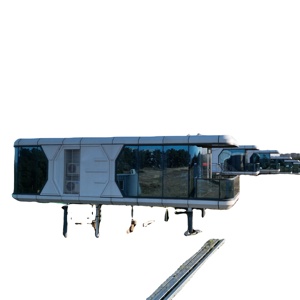 Nhà Máy Trực Tiếp Sang Trọng 40ft Thép Và Không Gian Bằng Gỗ Nhà Viên Nang Đúc Sẵn Với IOS Điều Khiển Hệ Thống Khung Nhà - Product Image 1