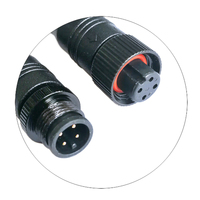 Connecteur Électrique Étanche Automobile M12 IP67 Mâle-Femelle 4 Broches à Contact Cuivre