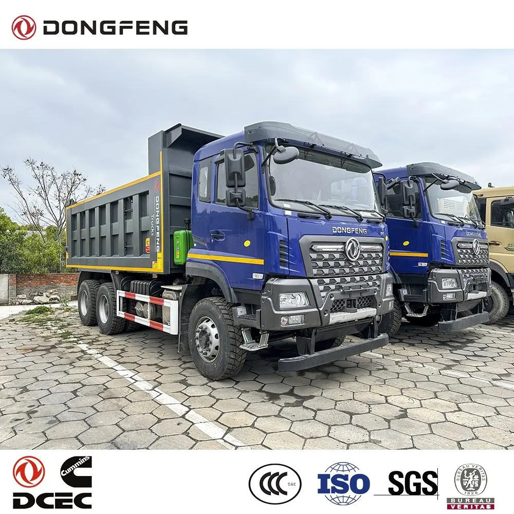 डोंगफेंग 6x4 संचालित प्रकार LHD स्थापित डोंगफेंग 420 हिमाचल प्रदेश यूरो V इंजन GVW 55 टन डिजाइन डंप टिपर ट्रक