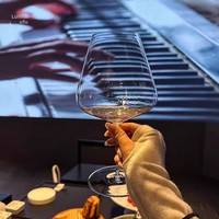 Verre à vin rouge Bourgogne en cristal ultra-fin soufflé à la main et verre flûte, design de luxe léger, capacité 501-600 ml