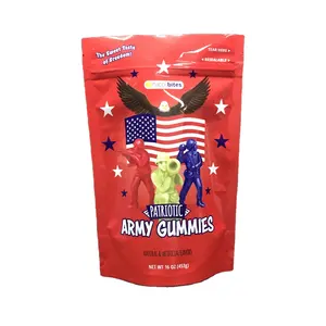 1 pound 500g tùy chỉnh in cao cấp mùi bằng chứng Mylar Gummies Túi