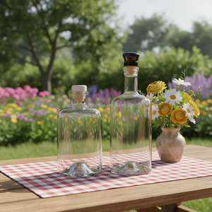 Bouteille en verre transparente de 750 ml, 700 ml, 70 cl, 1 litre pour spiritueux (brandy, gin, rhum, mezcal) – Vente directe usine Chine – Garrafas De Vidro Para Licor - Product Image 2