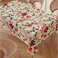 Nappe Imprimée Imperméable, Taille Entièrement Personnalisable, Nappe Rectangulaire Florale Anti-Plis pour Salle à Manger
