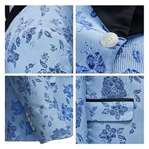 Setelan tuksedo pria <span class=keywords><strong>3</strong></span> potong reguler Fit syal, setelan jas motif bunga kerah, rompi Paisley, setelan jas untuk pernikahan, <span class=keywords><strong>Prom</strong></span> - Product Image 6