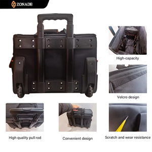 Sac à outils à roulettes en vente chaude, fermeture éclair personnalisée, chariot roulant, grande capacité, tissu Oxford, boîte à outils pour électriciens - Product Image 3