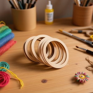 Ilan Wooden <b>Ring</b> 25 Cm 3 Mm For <b>Crafts</b> And Diy Projects - Product Image 3