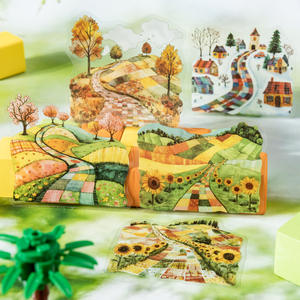 Paquet d'autocollants pour animaux de compagnie de grande taille 20 pcs/pack Patchwork Seasons Series Collage fait à la main Légumes décoratifs pour l'aménagement paysager - Product Image 2