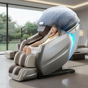 고급형 8D 소닉 마사지 의자, 듀얼 SL 트랙 전신 릴렉스 제로 그래비티 스페이스 캐빈, 주무름식 시아추, 가열 기능 포함, 가정용 - Product Image 1