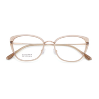M6216 Desain Cat-eye Vintage dan Bergaya dengan Tampilan Alami, Bingkai Kacamata dengan Keahlian Kerajinan Lem Emas yang Halus