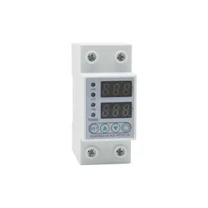 63A 230V Din Rail Adjustable Over Under Voltage Protective Protector Relay Protection, Digital Electric Voltage Protector