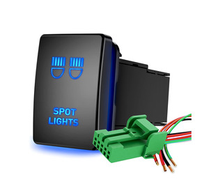 Đèn tại chỗ <span class=keywords><strong>push</strong></span> <span class=keywords><strong>button</strong></span> chuyển 12V on off chuyển đổi 1.28 "x 0.87" cho TOYOTA Sequoia Highlander tacoma Tundra 4Runner ravr Yaris - Product Image 1