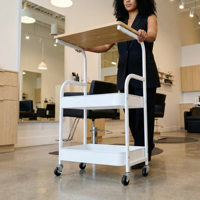 Chariot de rangement multifonctionnel en métal moderne, vente en gros d'usine, pour cuisine, bureau, maison