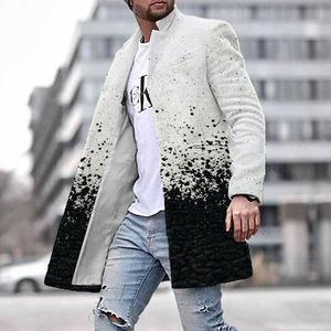 <span class=keywords><strong>Trench</strong></span> da <span class=keywords><strong>uomo</strong></span> alla moda invernale nuovi soprabiti da lavoro Casual con giacca lunga con colletto Turn-up - Product Image 5