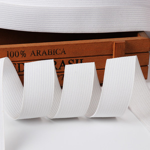 Carrete de punto de alta elasticidad, banda de costura, banda elástica plana blanca y negra, cinta de correa para cinturones de costura de ropa - Product Image 6