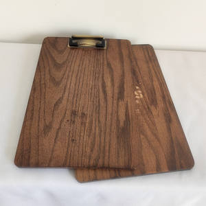 A4/A5 Size Solid Oak <b>Wood</b> and Metal Profile <b>Clipboards</b> Paper Size Office <b>Clipboard</b> for School Office Use <b>Wood</b> Grain Hardboard - Product Image 1